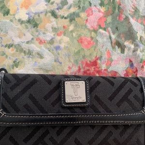 Tignanello cloth black and grey wallet.
